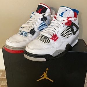 Men’s 8 Nike Jordan Retro 4 Red/White/Blue- No Box